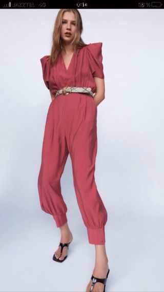 MONO CRUZADO CINTURÓN - Rojo | ZARA España
