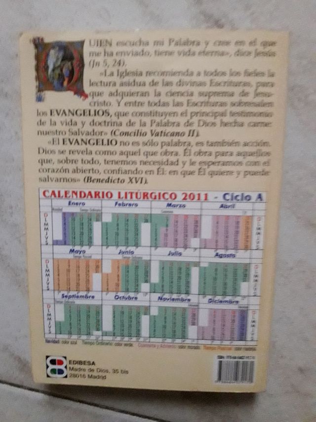 libro evangelio 2011