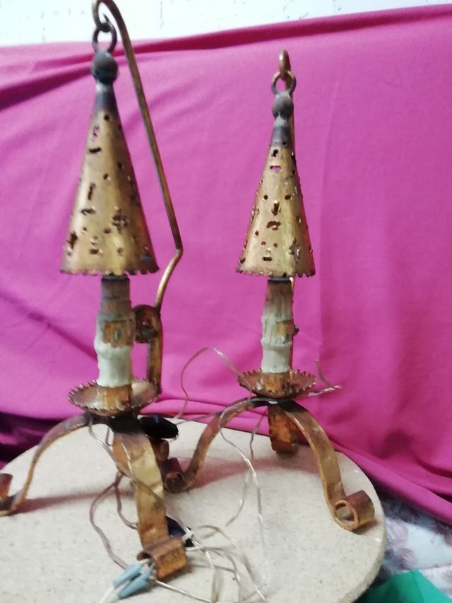 Lamparas de mesita rustico