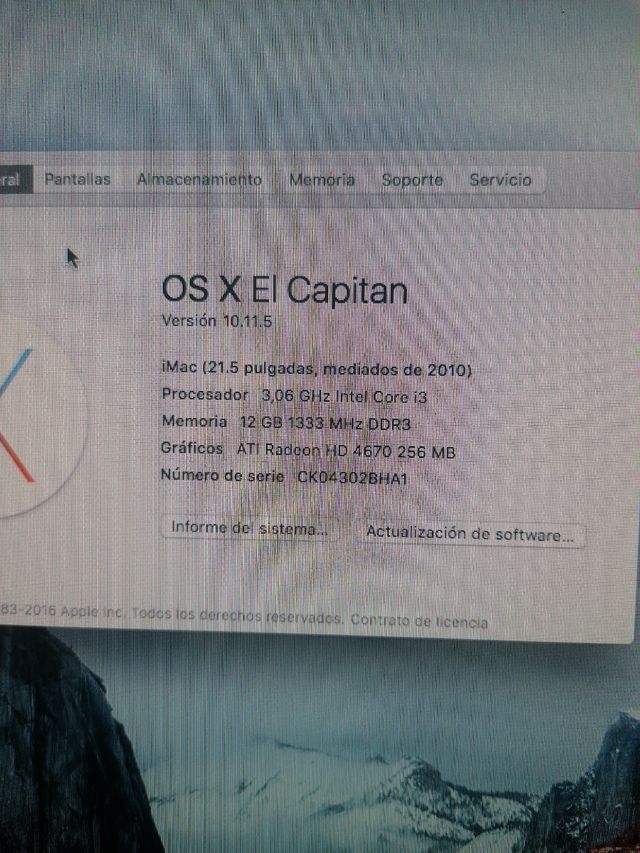 iMac metà 2010 21,5 core i3 500 gb 12 gb