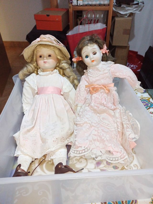 Lote de muñecas de porcelana antiguas