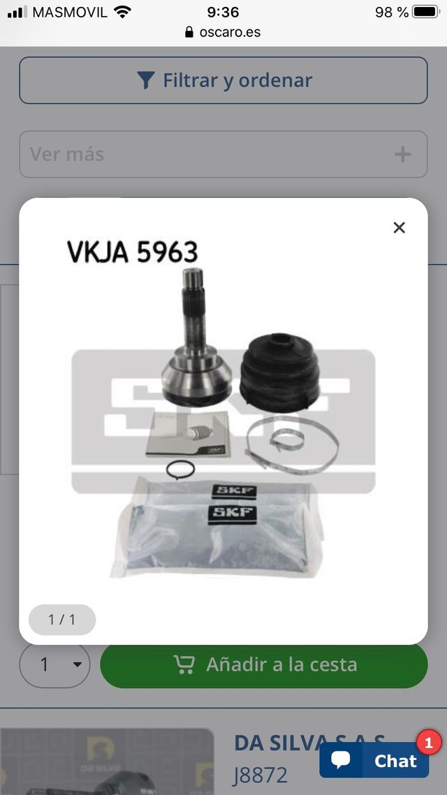 Juego de articulacion skf vkja 5963 para w460