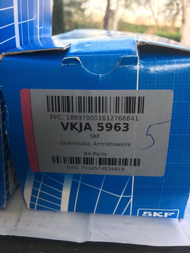 Juego de articulacion skf vkja 5963 para w460