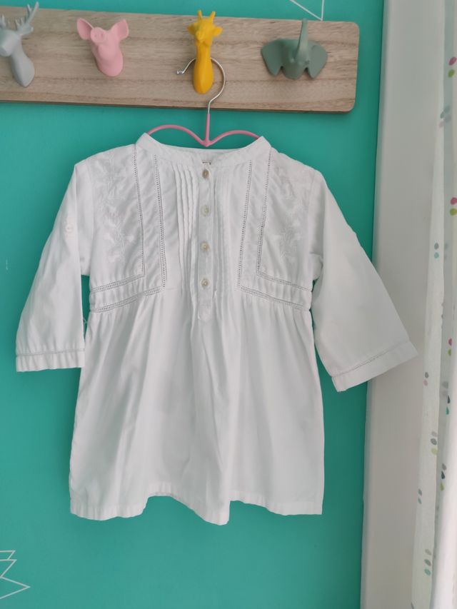 Blusa niña 4 años blanca