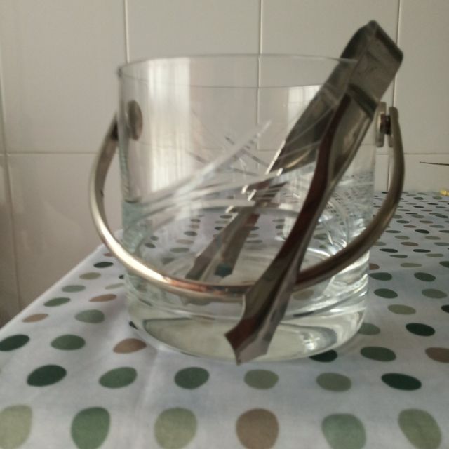 Cubitera hielos cristal y pinza