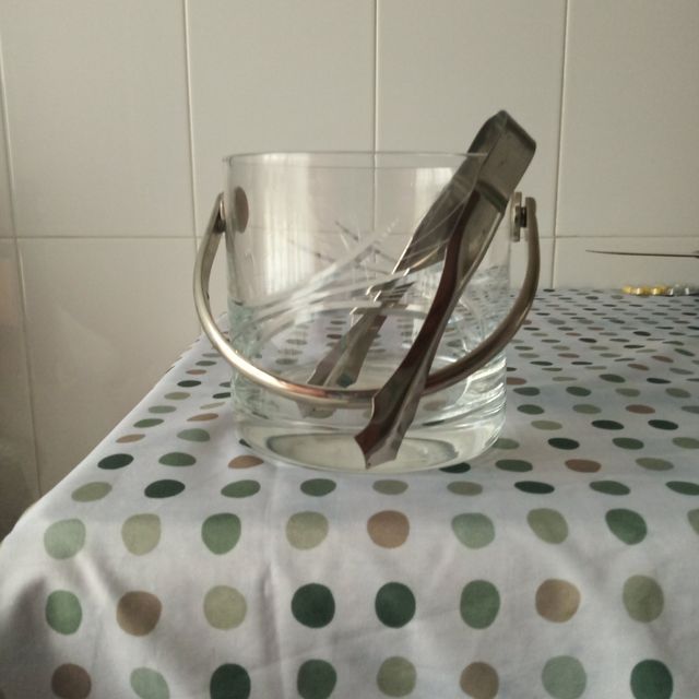 Cubitera hielos cristal y pinza