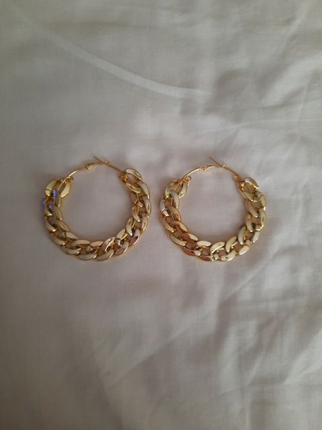pendientes aros, dorados