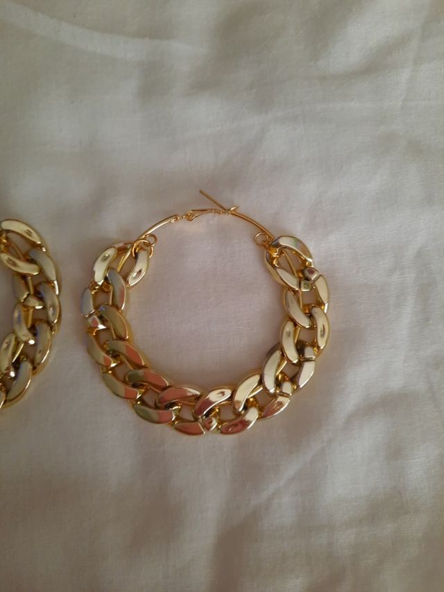 pendientes aros, dorados
