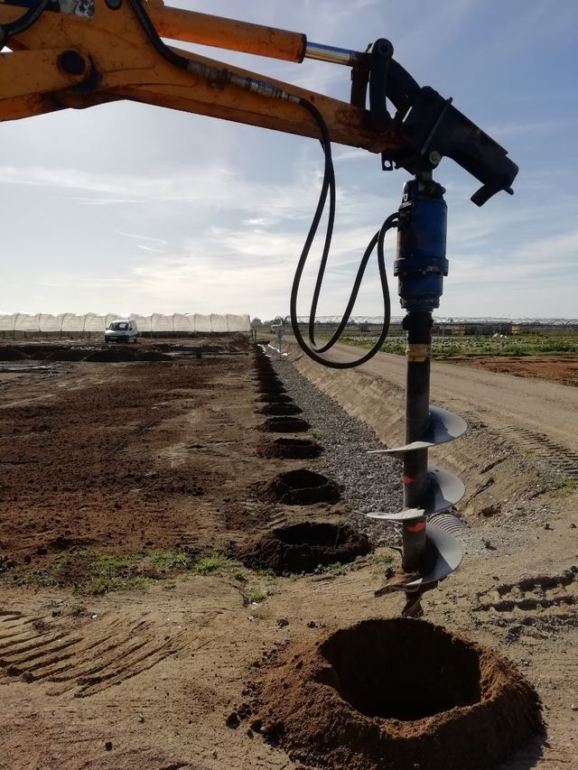excavaciónes, barrena  agujeros postes de Valla.