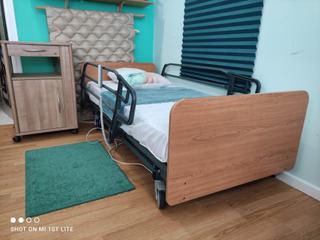 Cama articulada elevable y barandillas protección