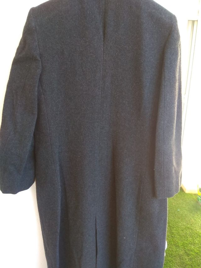 abrigo de paño gris
