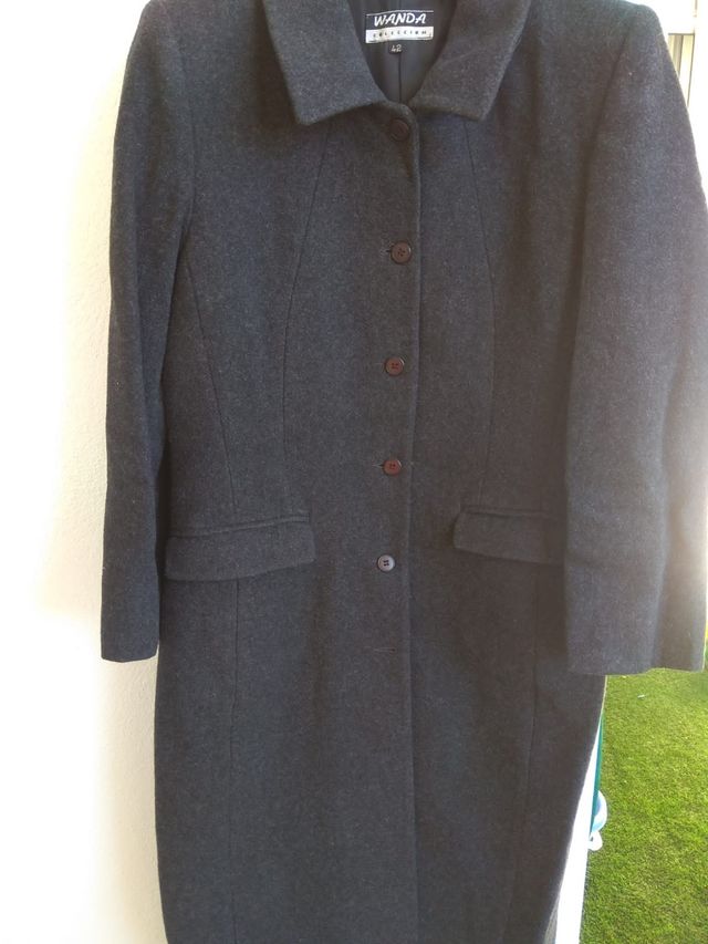 abrigo de paño gris