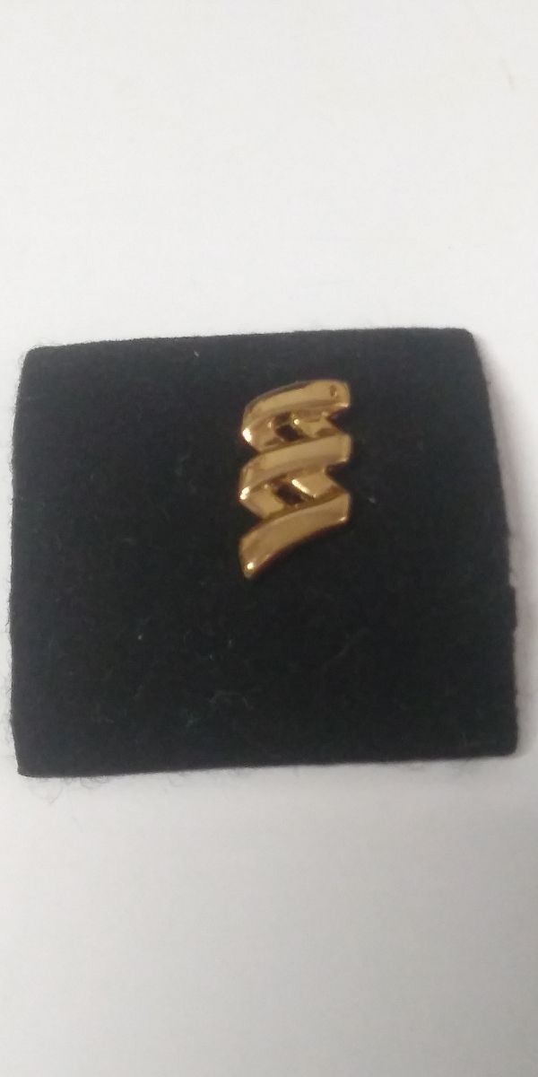 Pin chapado oro logo Lab. Almirall 14 quilates