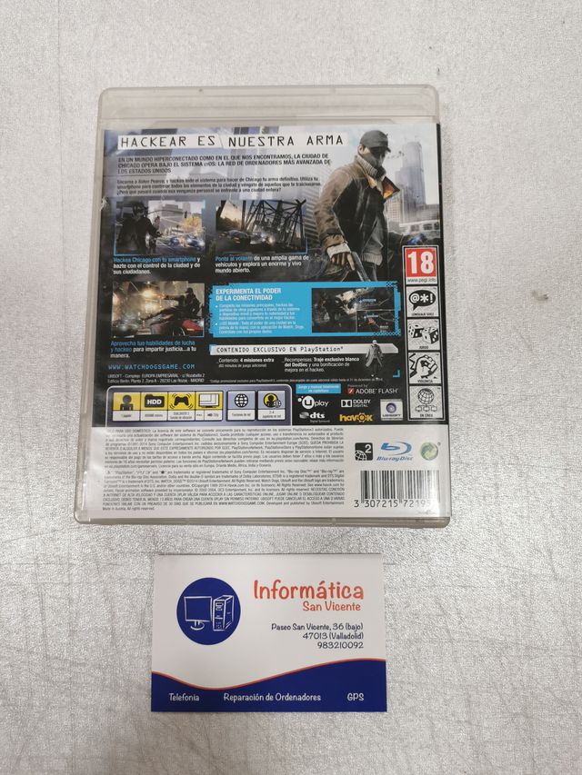 Videojuego Watchdogs / PS3