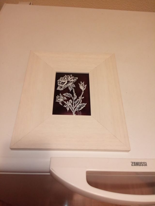 cuadro de cerámica esmaltada