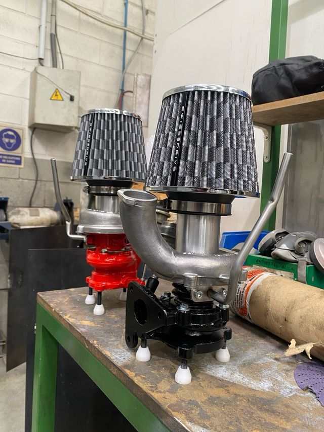 Lámparas hechas con turbos