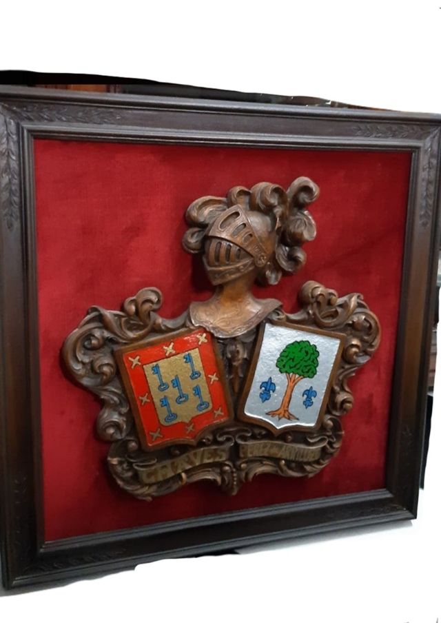 cuadro escudos vascos antiguo