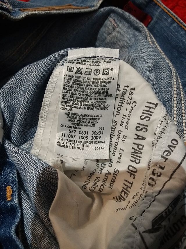 Levis 557 w30 L34