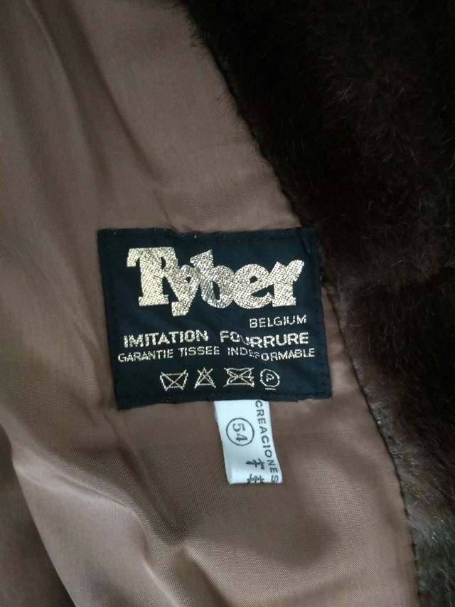 Abrigo vintage piel IMITACIÓN años 80.