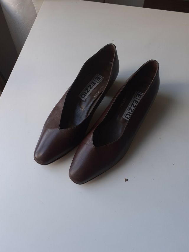 zapatos piel marron