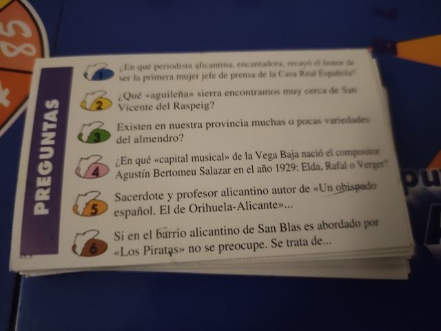 Juego El Preguntón de la provincia de Alicante