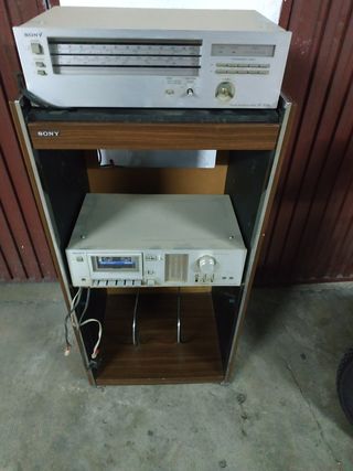 Mueble mesa tocadiscos radio equipo de música hifi de segunda mano por