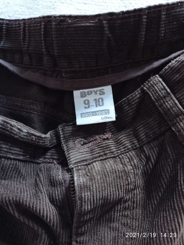 Pantalón pana talla 9-10