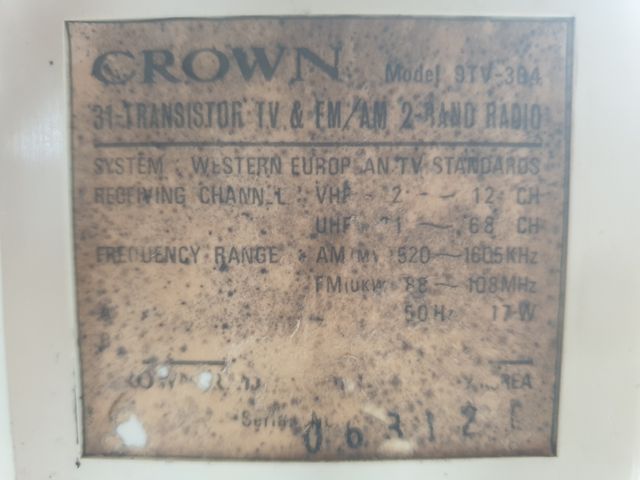 Television portatil Crown 9 tv-384