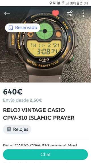 Reloj Casio CPW-310 Vintage de segunda mano por 200 EUR en Cervera