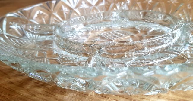 Bandeja vintage grande cristal aperitivo 31x20cm
