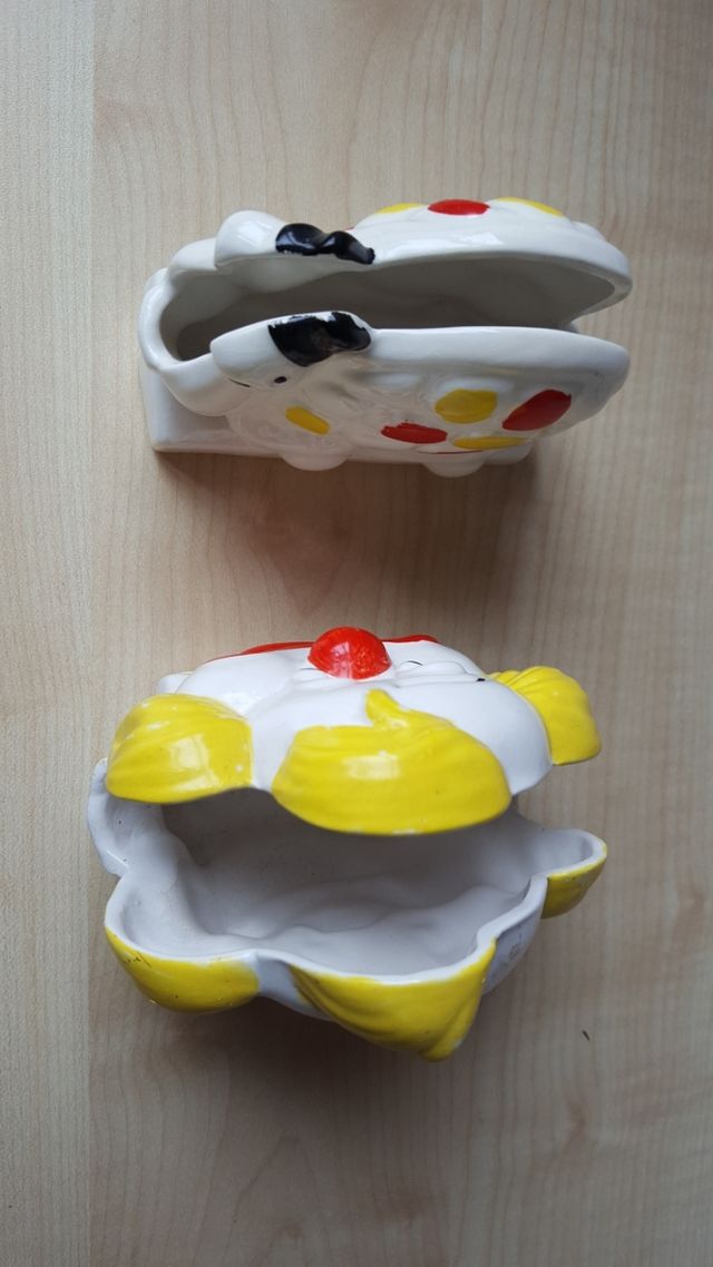 Servilletero cerámica tortuga y payaso