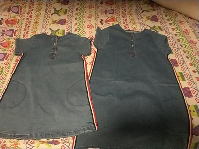 vestidos vaqueros hermanas iguales
