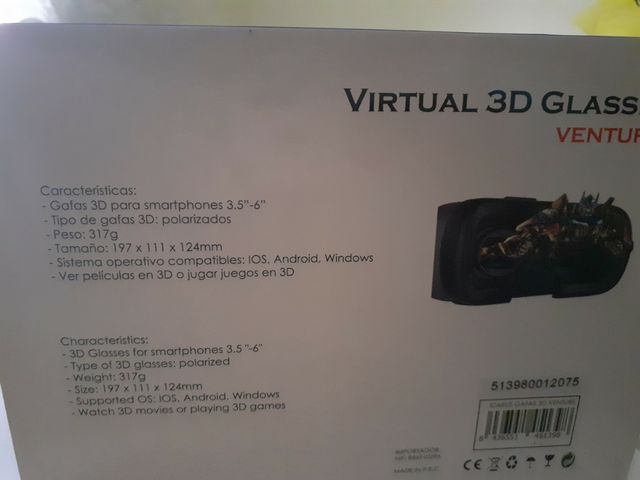 gafas 3D virtual para cualquier tipo de telefono