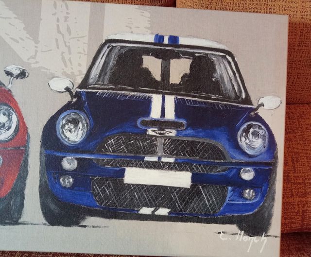 Cuadro lienzo grande Mini Cooper original