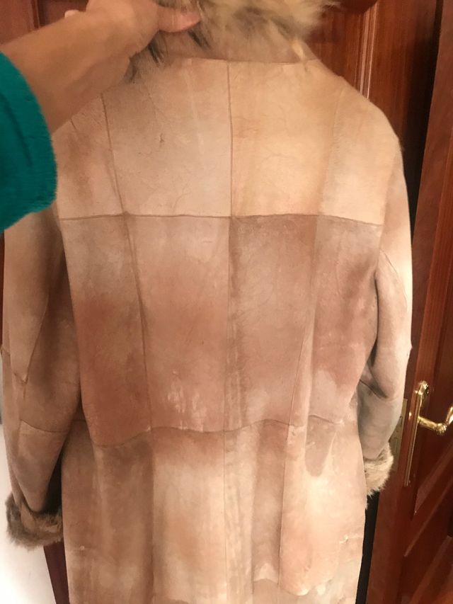 Espectacular abrigo largo piel de conejo