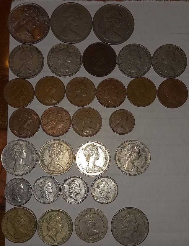 Lotto di 30 monete antiche dell'Inghilterra