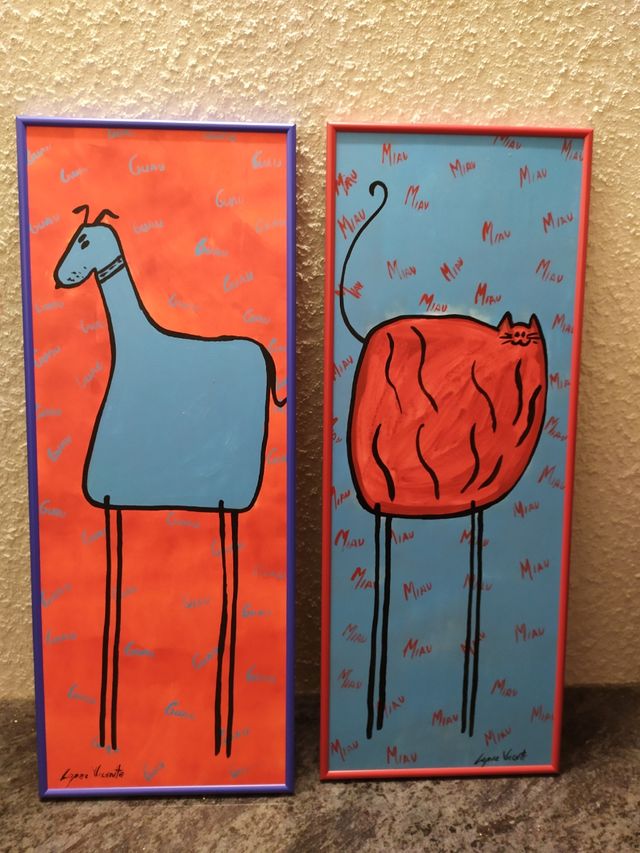 cuadros infantiles pintados al oleo
