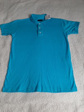 Polo turquesa hombre. Zara. Nuevo con etiqueta de segunda mano por 3 EUR en  Las Arenas de Tenerife en WALLAPOP