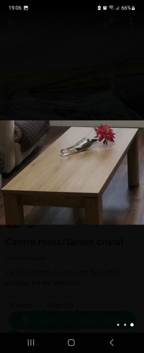 Centro mesa/Jarrón cristal