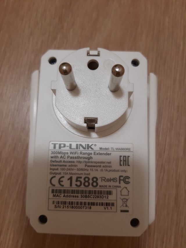 Repetidor de red wifi