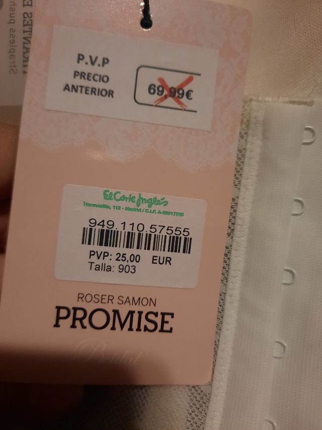 sujetador corset promise de segunda mano por 20 EUR en Arganda del