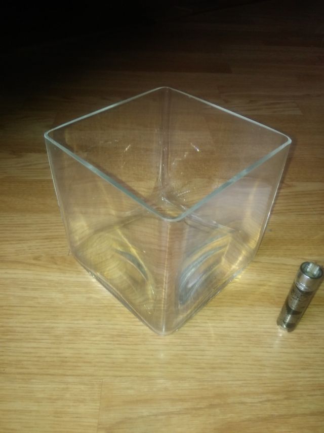 Recipiente,cubo de cristal de 5mm