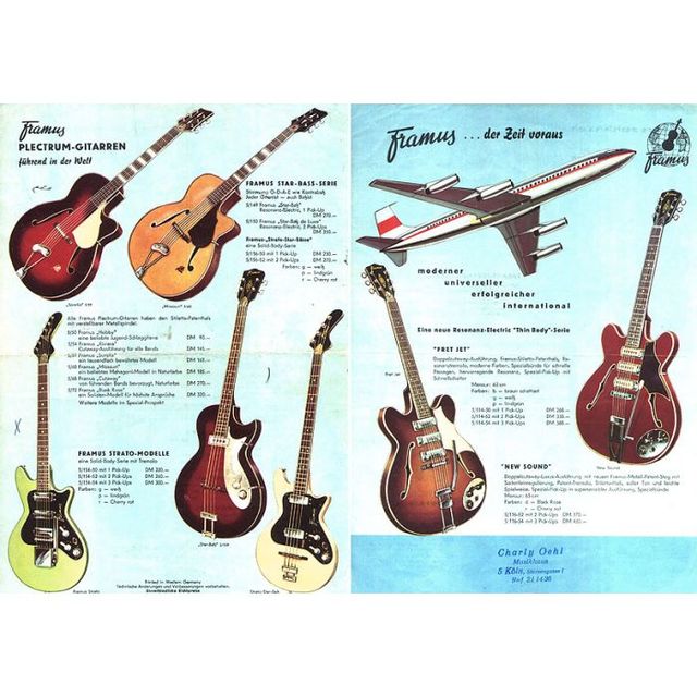 guitarra vintage de 1960 Framus Strato