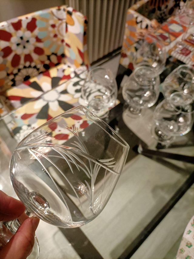copas de cristal tallado Bohemia