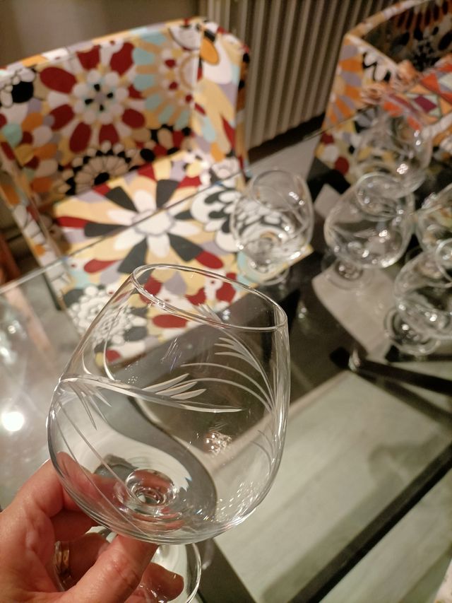 copas de cristal tallado Bohemia