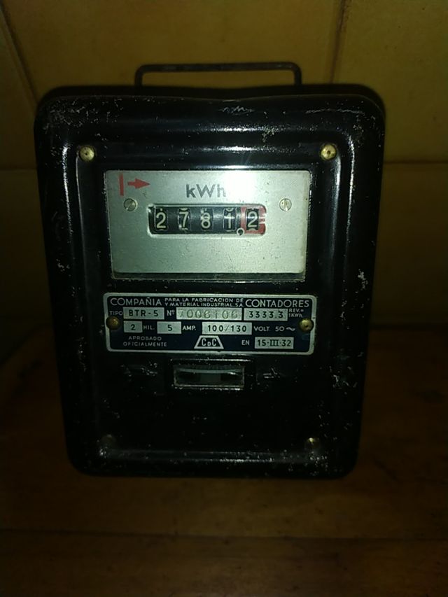 antiguo contador electrico 100/125