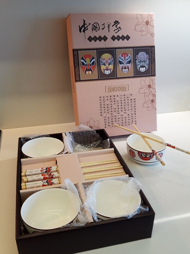 Set cerámica comida china ópera Hong kong