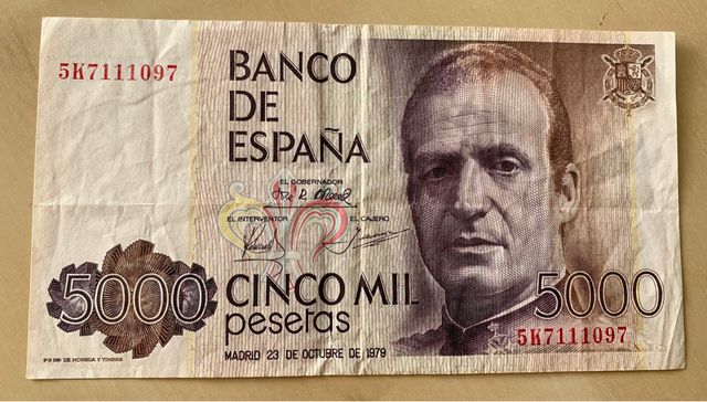 Billete 5.000 pesetas 1979 no hago envios