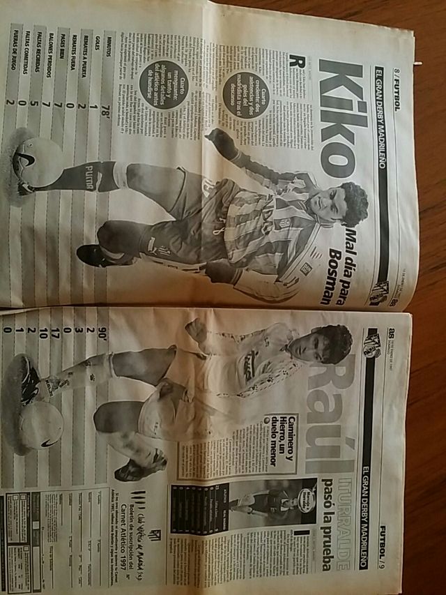 AS 1997 Autografo Raúl González Blanco Real Madrid