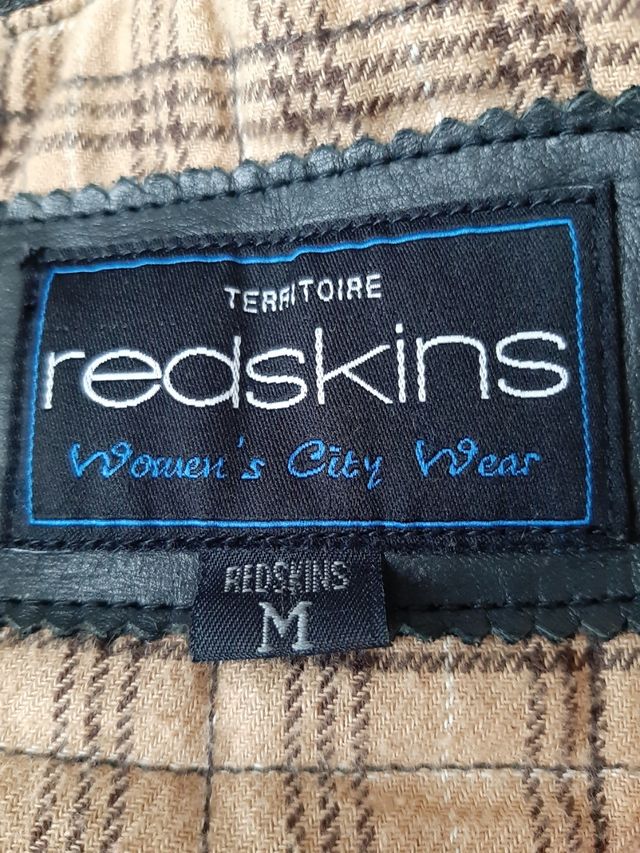 REDSKIN cazadora cuero negro.